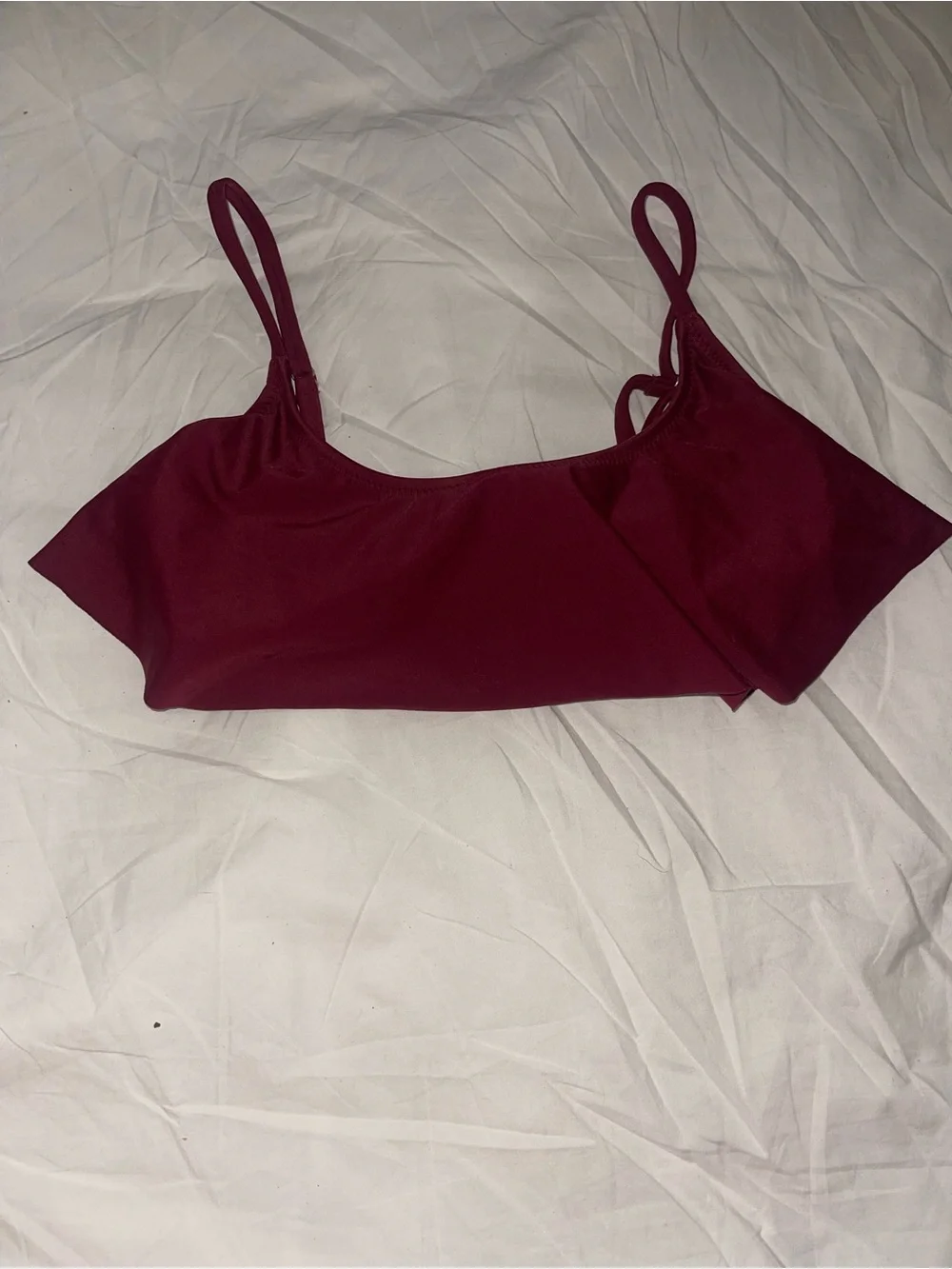 Old Navy Wine Bralette Bikini Top with Thin Adjustable Straps